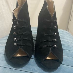 Adrienne Vittadini  Gabay Peep Toe Booties 10